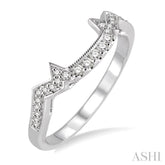 1/6 Ctw Round Cut Diamond Wedding Band in 14K White Gold