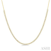 1 Ctw Round Cut Diamond Halfway Tennis Necklace in 14K Yellow Gold