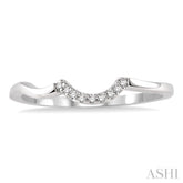 1/20 Ctw Round Cut Diamond Wedding Band in 14K White Gold