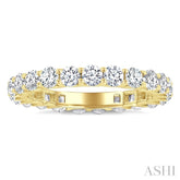 2 Ctw Round Cut Diamond Eternity Band in 14K Yellow Gold
