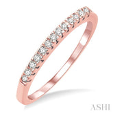1/10 Ctw Round Cut Diamond Wedding Band in 14K Rose Gold
