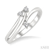 1/10 Ctw Round Cut Diamond Ring in 14K White Gold