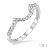 1/6 Ctw Round Cut Diamond Wedding Band in 14K White Gold