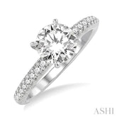 1/5 Ctw Diamond Semi-Mount Engagement Ring in 14K White Gold