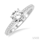 1/5 Ctw Diamond Semi-Mount Engagement Ring in Platinum