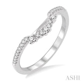 1/5 Ctw Round Cut Diamond Wedding Band in 14K White Gold