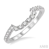 3/8 Ctw Round Cut Diamond Wedding Band in 14K White Gold