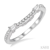1/3 Ctw Round Cut Diamond Wedding Band in 14K White Gold