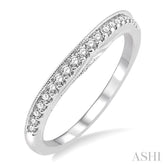 1/4 Ctw Round Cut Diamond Wedding Band in 14K White Gold
