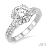 3/8 Ctw Diamond Semi-Mount Engagement Ring in 14K White Gold