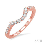 1/3 Ctw Round Cut Diamond Wedding Band in 14K Rose Gold