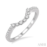1/3 Ctw Round Cut Diamond Wedding Band in 14K White Gold