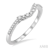 1/5 Ctw Round Cut Diamond Wedding Band in 14K White Gold