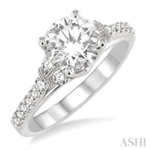 3/8 Ctw Diamond Semi-Mount Engagement Ring in Platinum