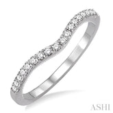1/4 Ctw Round Cut Diamond Wedding Band in 14K White Gold