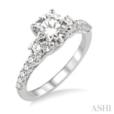 1/2 Ctw Diamond Semi-Mount Engagement Ring in Platinum