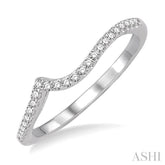 1/6 Ctw Round Cut Diamond Wedding Band in 14K White Gold