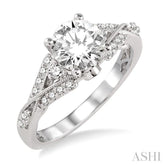 1/3 Ctw Diamond Semi-Mount Engagement Ring in 14K White Gold
