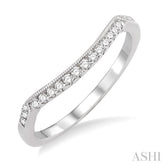1/5 Ctw Round Cut Diamond Wedding Band in 14K White Gold