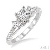 1/3 ctw Diamond Semi-Mount Engagement Ring in 14K White Gold