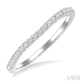 1/5 Ctw Round Cut Diamond Wedding Band in 14K White Gold