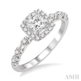1/5 Ctw Diamond Semi-Mount Engagement Ring in 14K White Gold