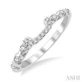 1/6 Ctw Round Cut Diamond Wedding Band in 14K White Gold