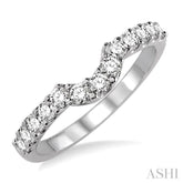 5/8 Ctw Round Cut Diamond Wedding Band in 14K White Gold
