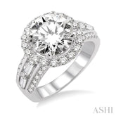 1/2 Ctw Diamond Semi-mount Engagement Ring in 14K White Gold
