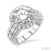 1/2 Ctw Diamond Semi-Mount Engagement Ring in 14K White Gold
