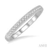1/8 Ctw Round Cut Diamond Wedding Band in 14K White Gold