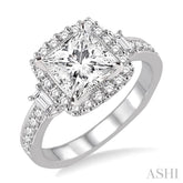 5/8 Ctw Diamond Semi-Mount Engagement Ring in 14K White Gold