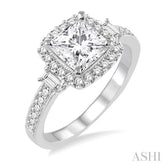 1/2 Ctw Diamond Semi-mount Engagement Ring in 14K White Gold