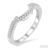 1/5 Ctw Round Cut Diamond Wedding Band in 14K White Gold
