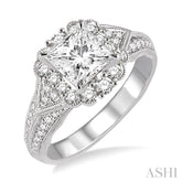 1/2 Ctw Diamond Semi-Mount Engagement Ring in 14K White Gold