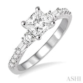 3/8 Ctw Diamond Semi-Mount Engagement Ring in 14K White Gold