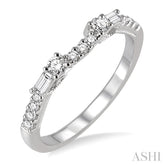 1/3 Ctw Round Cut Diamond Wedding Band in 14K White Gold