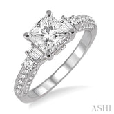 1/2 Ctw Diamond Semi-Mount Engagement Ring in 14K White Gold