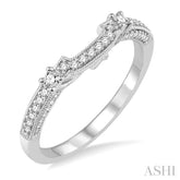 1/4 Ctw Round Cut Diamond Wedding Band in 14K White Gold