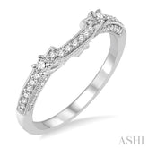 1/4 Ctw Round Cut Diamond Wedding Band in 14K White Gold