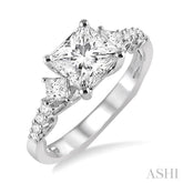 1/2 Ctw Diamond Semi-mount Engagement Ring in 14K White Gold