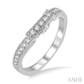 1/4 Ctw Round Cut Diamond Wedding Band in 14K White Gold