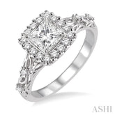 1/3 Ctw Diamond Semi-Mount Engagement Ring in 14K White Gold