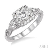 1/4 Ctw Diamond Semi-Mount Engagement Ring in 14K White Gold