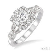 1/3 Ctw Diamond Semi-Mount Engagement Ring in 14K White Gold