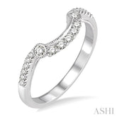 1/5 Ctw Round Cut Diamond Wedding Band in 14K White Gold