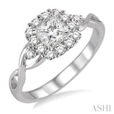 1/3 Ctw Diamond Semi-Mount Engagement Ring in 14K White Gold