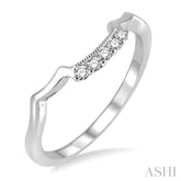 1/10 Ctw Round Cut Diamond Wedding Band in 14K White Gold