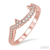 1/6 Ctw Round Cut Diamond Wedding Band in 14K Rose Gold