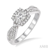 1/4 Ctw Diamond Semi-Mount Engagement Ring in 14K White Gold